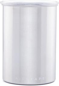 img 3 attached to 🔒 Airscape Medium Stainless Steel Canister for Coffee and Food Storage - Preserves Freshness with Patented Airtight Lid, Equipped with Two-Way Valve, Brushed Steel Finish, 7-Inch Can