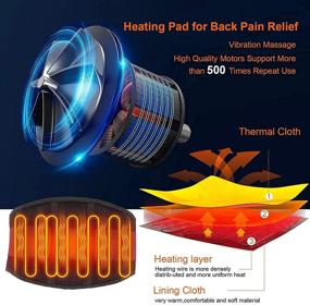 img 2 attached to Heating Pad for Back Pain Relief: Portable Massage, Fast Heat & Lumbar Support for Arthritis, Leg Cramps, Abdominal Comfort