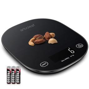 img 4 attached to Arboleaf Digital Food Kitchen Scale: Smart Nutritional Analysis App for Weight Loss and Baking/Cooking – Ounces & Grams, 11lb/5kg Capacity, Battery Included