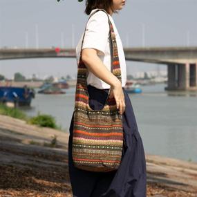 img 2 attached to 👜 Stylish Ethnic Everyday Crossbody Shoulder Handbags & Wallets for Tourist Women: The Ultimate Hobo Bag Collection