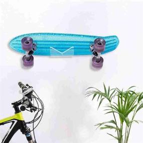 img 2 attached to 🛹 QIXIN Skateboard Wall Mount Display Stand: Securely Showcase and Organize your Skateboard Deck with this Stylish and Durable Wall Hanger Bracket Rack