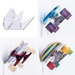 img 3 attached to 🛹 QIXIN Skateboard Wall Mount Display Stand: Securely Showcase and Organize your Skateboard Deck with this Stylish and Durable Wall Hanger Bracket Rack