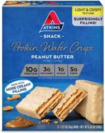 🥜 atkins protein wafer crisps: peanut butter flavor, keto-friendly snack - 5 count pack logo