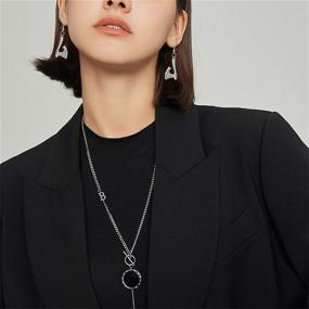 img 2 attached to 🔪 WUWEIJIAJIA 4 Pairs of Unique Fashion Gothic Vintage Silver Axe Dangle Drop Earrings Sets, Perfect for Women and Girls as Statement Jewelry