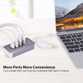 img 2 attached to 🔌 Avantree 4-Port USB-C to USB 3.0 Hub for MacBook Pro, Chromebook Pixel & Other USB Type-C Devices - HUB001