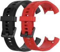 🔁 flexible & adjustable silicone strap for garmin vivosmart hr - perfect replacement band for vivosmart hr smart watch logo