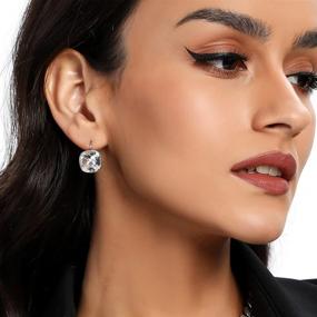 img 1 attached to Bella Drop Earrings: Luxurious Swarovski Crystal White Gold-Plated Jewelry for Women & Girls, Hypoallergenic