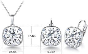 img 3 attached to Bella Drop Earrings: Luxurious Swarovski Crystal White Gold-Plated Jewelry for Women & Girls, Hypoallergenic