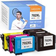 mycartridge phoever remanufactured ink cartridge replacement for epson 702xl - 5 pack (2 black, 1 cyan, 1 magenta, 1 yellow) - compatible with workforce pro wf-3730 wf-3733 wf-3720 printer logo