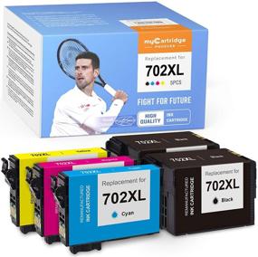 img 4 attached to myCartridge PHOEVER Remanufactured Ink Cartridge Replacement for Epson 702XL - 5 Pack (2 Black, 1 Cyan, 1 Magenta, 1 Yellow) - Compatible with Workforce Pro WF-3730 WF-3733 WF-3720 Printer