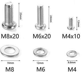 img 1 attached to 🔩 HanTof Universal VESA TV Mount Screws Kit - 24pcs M4 M6 M8 Stainless Steel Screws and Washers for TV and Monitor Mounts Bracket Fixing