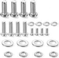 🔩 hantof universal vesa tv mount screws kit - 24pcs m4 m6 m8 stainless steel screws and washers for tv and monitor mounts bracket fixing logo