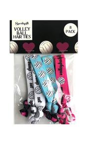 img 1 attached to 🏐 High-Quality 8 Piece Volleyball Hair Elastic Set - Perfect Accessories for Players, Women, Girls, Coaches, and Teams - MADE in the USA