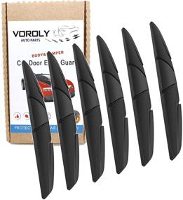 img 3 attached to 🚗 Voroly Silicone Car Door Edge Guards - Universal Bumper Protector Trim | Anti Collision & Rearview Mirror Guard (Black) [Set of 6]