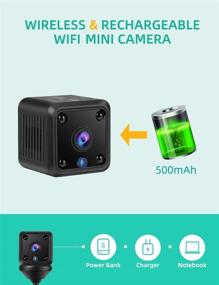img 2 attached to 📷 Mini Spy Camera TeamMe WiFi Wireless Hidden Camera HM206 1080P HD Small Home Security Camera with 32G Memory Card, Night Vision, Motion Detection, Rechargeable Tiny Nanny Cam for Indoor Outdoor Surveillance