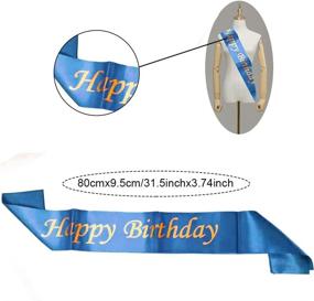 img 1 attached to Minhero Lee Blue 31st Birthday Decoration Set: Birthday Banner, Number 31 Balloons, Sash, Cake Topper & Latex Confetti Balloons – Ideal Party Supplies for Boys & Men Turning 31!