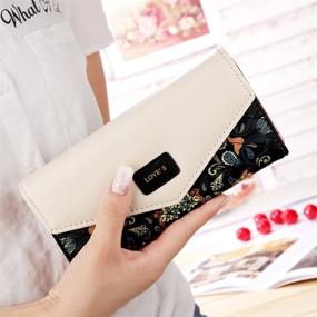 img 1 attached to 🌸 Floral Women's Leather Wallet Handbag - Stylish Handbags and Wallets for Women