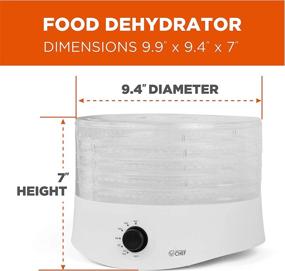 img 3 attached to Commercial Chef CCD100W6 Food Dehydrator & Freeze Dryer - Efficient Jerky Maker, 280 Watts, White