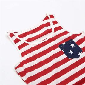 img 1 attached to Xuuly Fourth Clothes Stripes T Shirt Girls' Clothing and Tops, Tees & Blouses