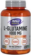 now sports l-glutamine: double strength 1000 mg capsules for superior sports nutrition, 120 count logo
