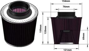 img 1 attached to 🔧 3" Холодный воздухозаборник с фильтром | Совместим с 03-06 Infiniti FX35 G35 & Nissan 350Z 3.5L V6 (черный)