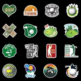 img 2 attached to 🏌️ Golf Stickers 50 Pcs Vinyl Waterproof Golf Decals Pack for Various Surfaces - Water Bottle, Laptop, Guitar, Skateboard, Car, Bike, Motorcycle, Hydro Flask, Suitcase, Luggage - Stickers and Decals for Adults and Teens