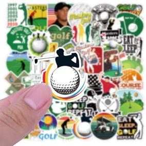 img 1 attached to 🏌️ Golf Stickers 50 Pcs Vinyl Waterproof Golf Decals Pack for Various Surfaces - Water Bottle, Laptop, Guitar, Skateboard, Car, Bike, Motorcycle, Hydro Flask, Suitcase, Luggage - Stickers and Decals for Adults and Teens
