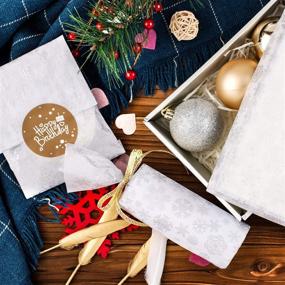 img 1 attached to 🎁 Оптовая бумага для упаковки подарков Whaline Christmas Metallic без кислоты - бумага с серебристыми снежинками 20"x28" - большой размер для дома, рукоделия, подарочных сумок, новогоднего декора - 60 листов