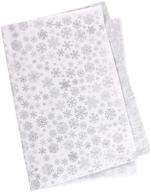 🎁 whaline christmas metallic acid free wrapping paper bulk - silver snowflake tissue paper 20"x28" - big size for home, diy crafts, gift bags, new year decorations - 60 sheets logo