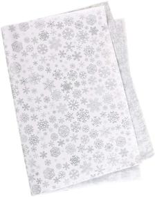 img 4 attached to 🎁 Whaline Christmas Metallic Acid Free Wrapping Paper Bulk - Silver Snowflake Tissue Paper 20"x28" - Big Size for Home, DIY Crafts, Gift Bags, New Year Decorations - 60 Sheets