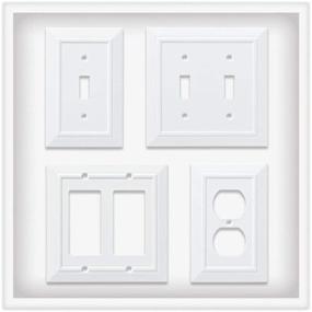 img 1 attached to 🔲 Franklin Brass Classic Architecture Double Decorator Wall Plate/Switch Plate/Cover - White, Model W35248-PW-C