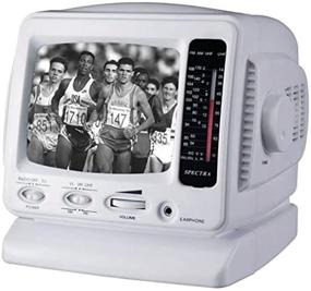 img 3 attached to Spectra 52-BWR-W 5-inch Portable Black and White TV with AM/FM Radio