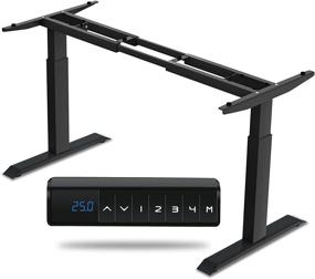 img 4 attached to 💻 HAIAOJIA Electric Stand Up Desk Frame - Dual Motor Load Capacity 270 lbs - Ergonomic 2-Stage Height Adjustable Frame with Memory Controller - Frame Only - Enhanced for SEO