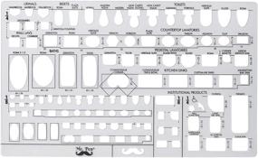 img 1 attached to 🚽 Г-н. Пен - Шаблон для сантехнических работ, архитектурные трафареты, инструменты для проектирования ванных комнат и туалетов