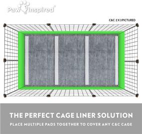 img 1 attached to 🐾 Paw Inspired Bamboo Charcoal Guinea Pig Cage Liners: Enhanced Odor Control and Absorbency for Ferrets, Rabbits, Hamsters, and Small Animals