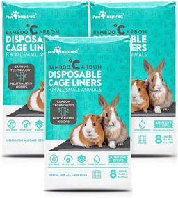 img 4 attached to 🐾 Paw Inspired Bamboo Charcoal Guinea Pig Cage Liners: Enhanced Odor Control and Absorbency for Ferrets, Rabbits, Hamsters, and Small Animals