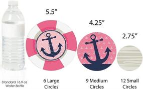 img 2 attached to Ahoy - Nautical Girl - Giant Circle Confetti: Perfect Party Decorations for Baby Showers or Birthdays - 27 Count