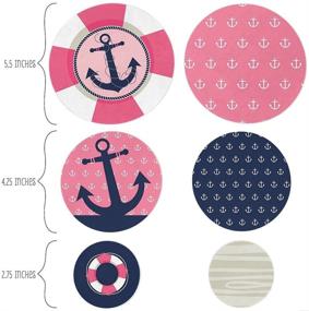 img 3 attached to Ahoy - Nautical Girl - Giant Circle Confetti: Perfect Party Decorations for Baby Showers or Birthdays - 27 Count