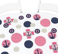 ahoy - nautical girl - giant circle confetti: perfect party decorations for baby showers or birthdays - 27 count logo