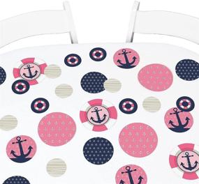 img 4 attached to Ahoy - Nautical Girl - Giant Circle Confetti: Perfect Party Decorations for Baby Showers or Birthdays - 27 Count