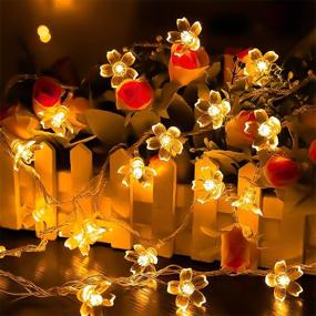 img 1 attached to Flower String Lights Christmas Decorative Cherry Blossom Lights Seasonal Decor