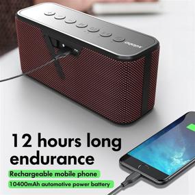 img 1 attached to XDOBO 80W Bluetooth Speaker - Wireless Speakers with 360 HD Surround Sound, Rich Stereo Bass, 10400mAh Power Bank, TWS Mic - IPX5 Waterproof Portable Speaker in Red, Ideal for Parties