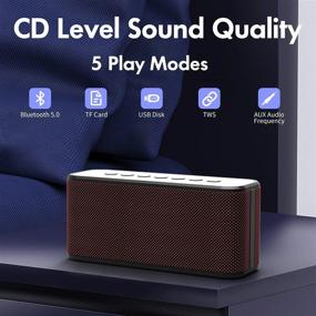 img 3 attached to XDOBO 80W Bluetooth Speaker - Wireless Speakers with 360 HD Surround Sound, Rich Stereo Bass, 10400mAh Power Bank, TWS Mic - IPX5 Waterproof Portable Speaker in Red, Ideal for Parties