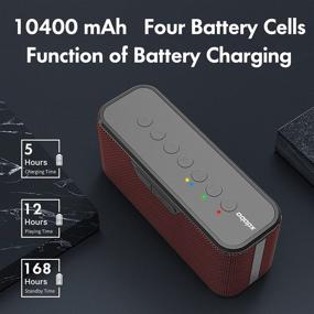 img 2 attached to XDOBO 80W Bluetooth Speaker - Wireless Speakers with 360 HD Surround Sound, Rich Stereo Bass, 10400mAh Power Bank, TWS Mic - IPX5 Waterproof Portable Speaker in Red, Ideal for Parties