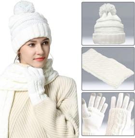 img 1 attached to Hat Glove Scarf Set Women Women's Accessories in Scarves & Wraps