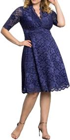 img 2 attached to 👗 Kiyonna Women's Mademoiselle Lace Dress - Women's Clothing Dresses