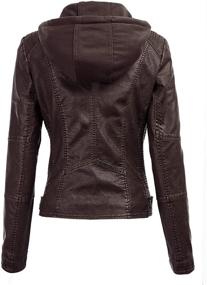 img 3 attached to 🧥 WJC663 Womens Removable Hoodie Motorcyle Jacket: Premium Women's Clothing and Coats, Jackets & Vests