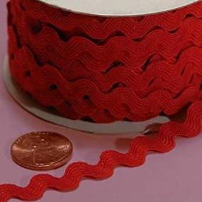 img 1 attached to Vibrant Red Ric Rac Trim, 5mm X 22Yd - Perfect for Crafting, Sewing and Embellishments!