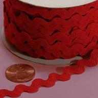 яркая красная отделка "рик-рэк", 5 мм х 22 ярда - идеально подходит для рукоделия, шитья и декорирования! логотип
