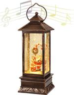 🎅 enchanting christmas decor snow globe lantern: musical water-filled crystal with glittering santa claus, perfect for garden and house decoration логотип